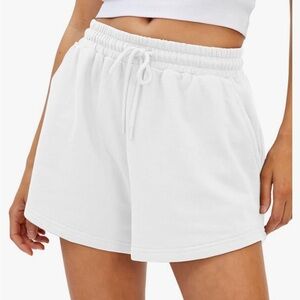 White Women’s Sweat Shorts Size S NWT